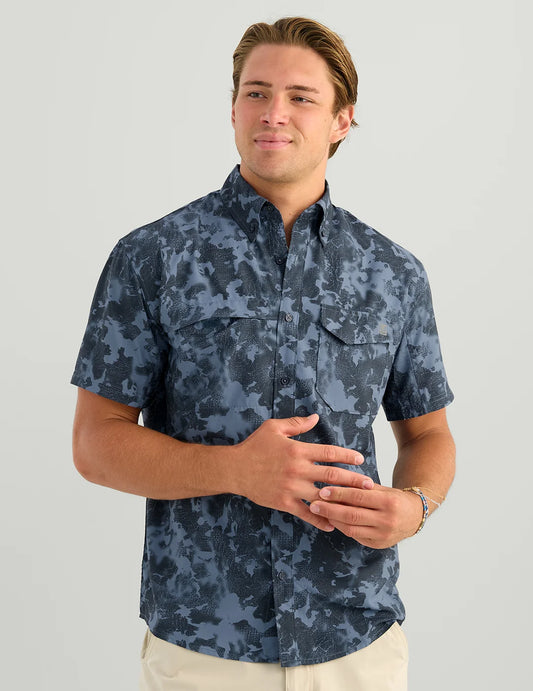 Tidepoint KC Button Down - Stormy Blue Tideloom Camo