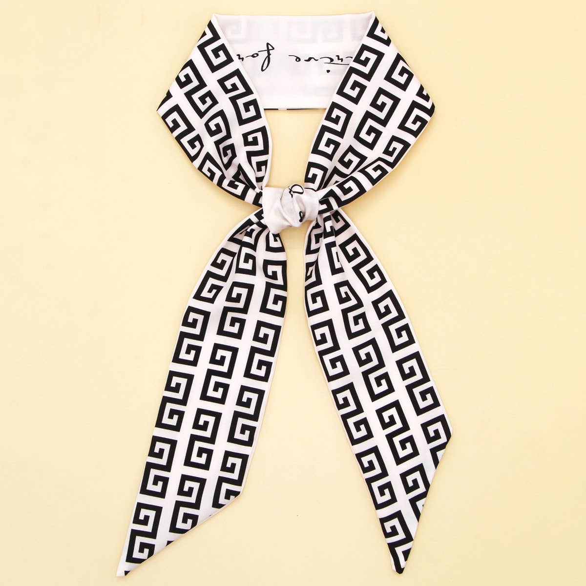 Chic Floral Letter Twilly Scarf