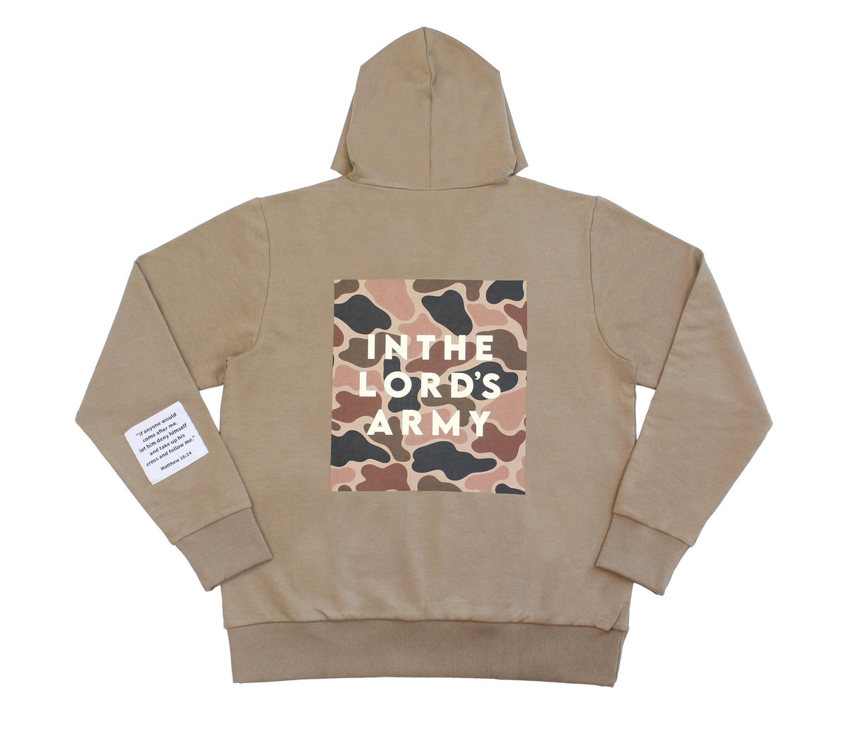 In the Lord's Army Tan Adult Hoodie