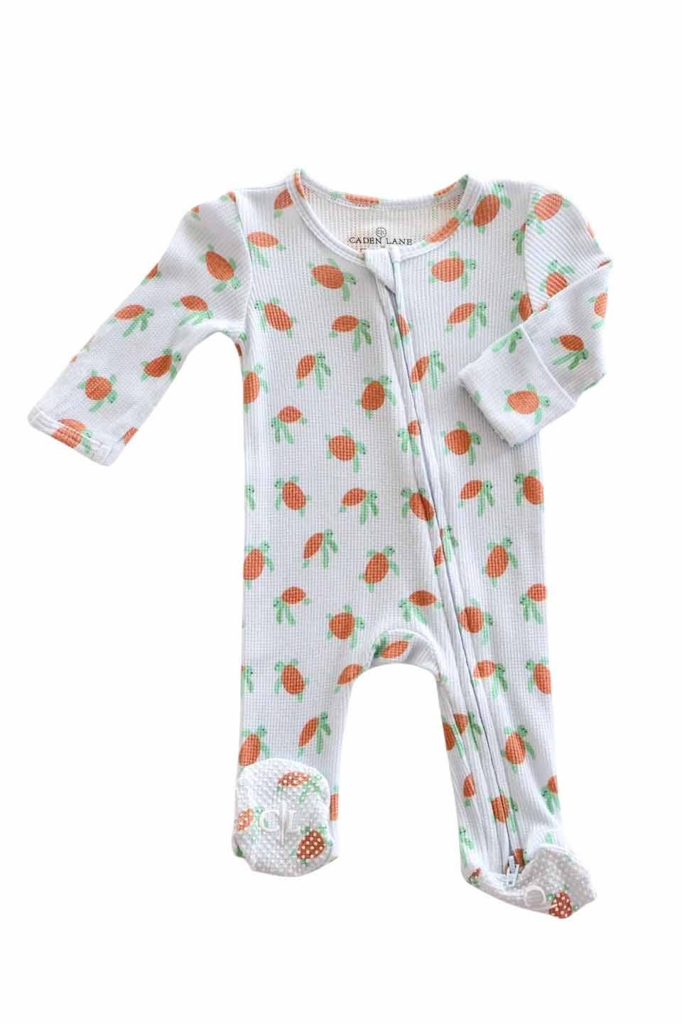 Bamboo Waffle Zipper Footie | Coastal Cruisers