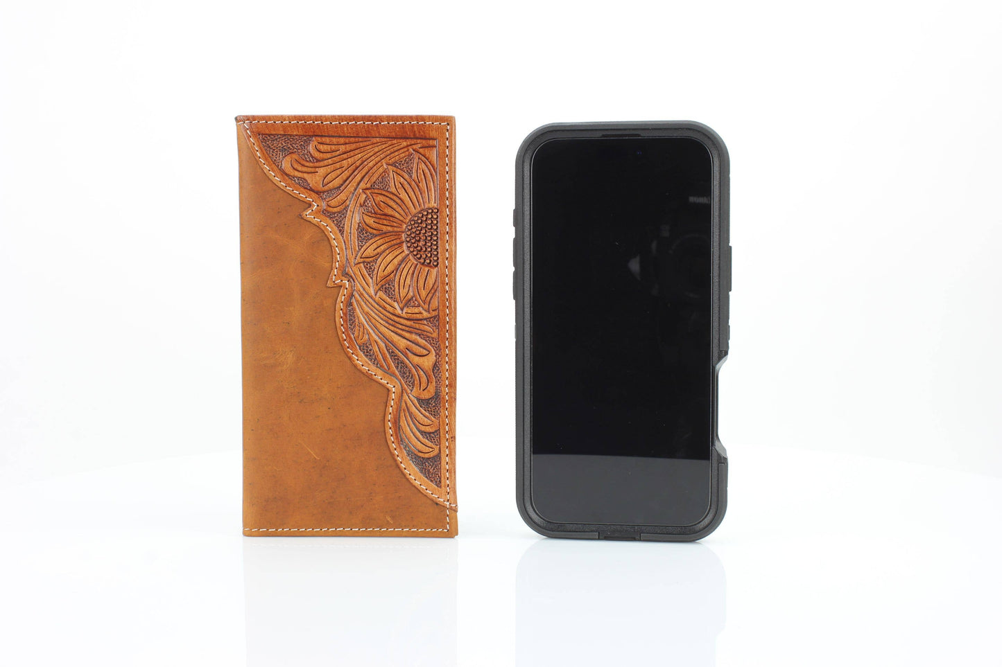 Tooled Leather Accent Rodeo Wallet
