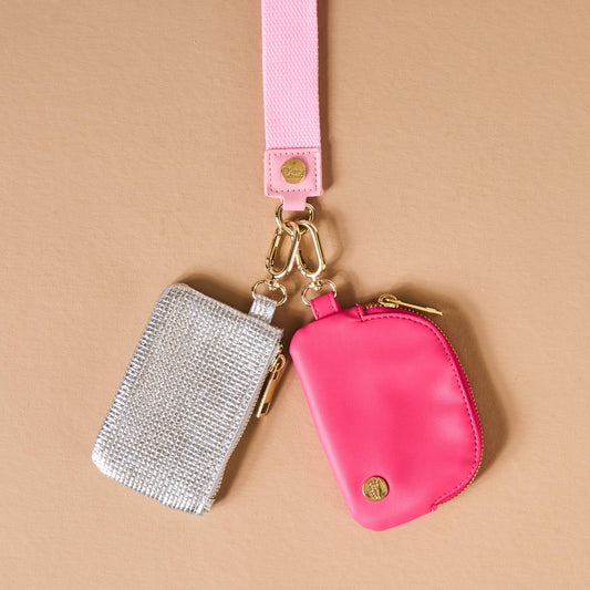 Dynamic Duo Pouch Luxe Wristlet-Kiss & Tell