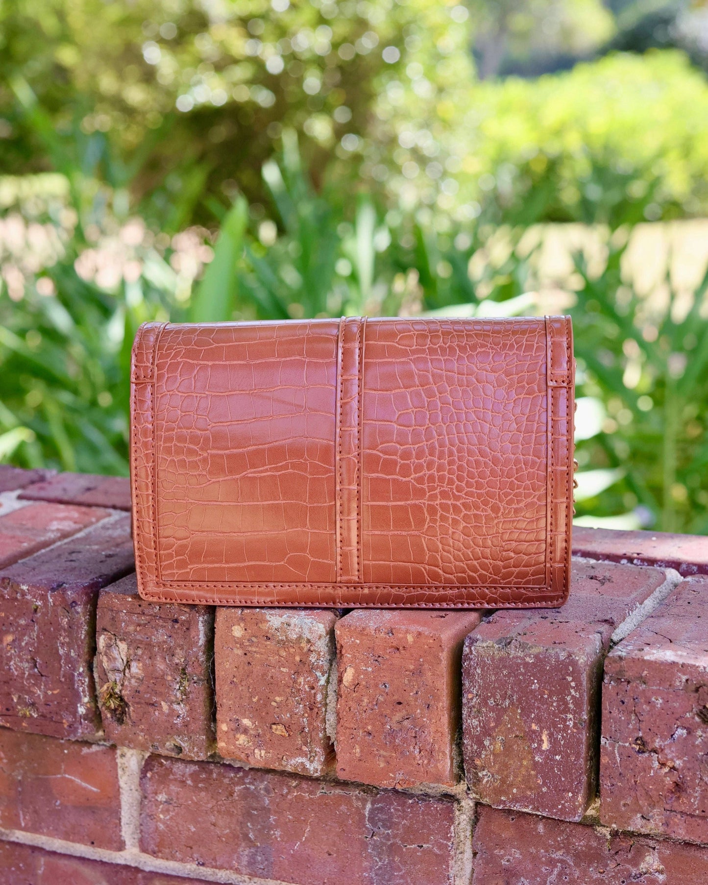 Cecilia Circle Logo Handbag Saddle EC