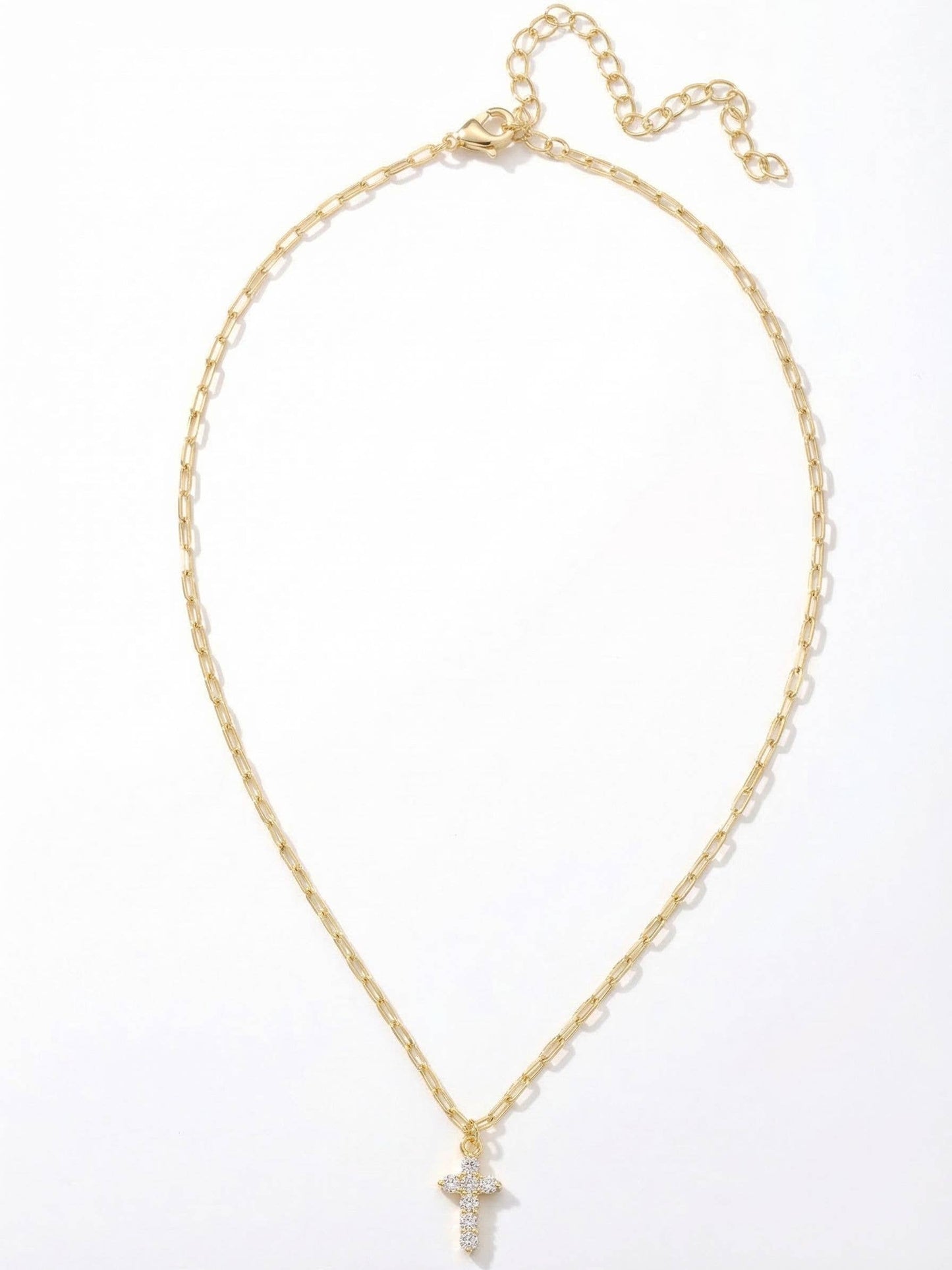 Crystal Cross Pendant Necklace