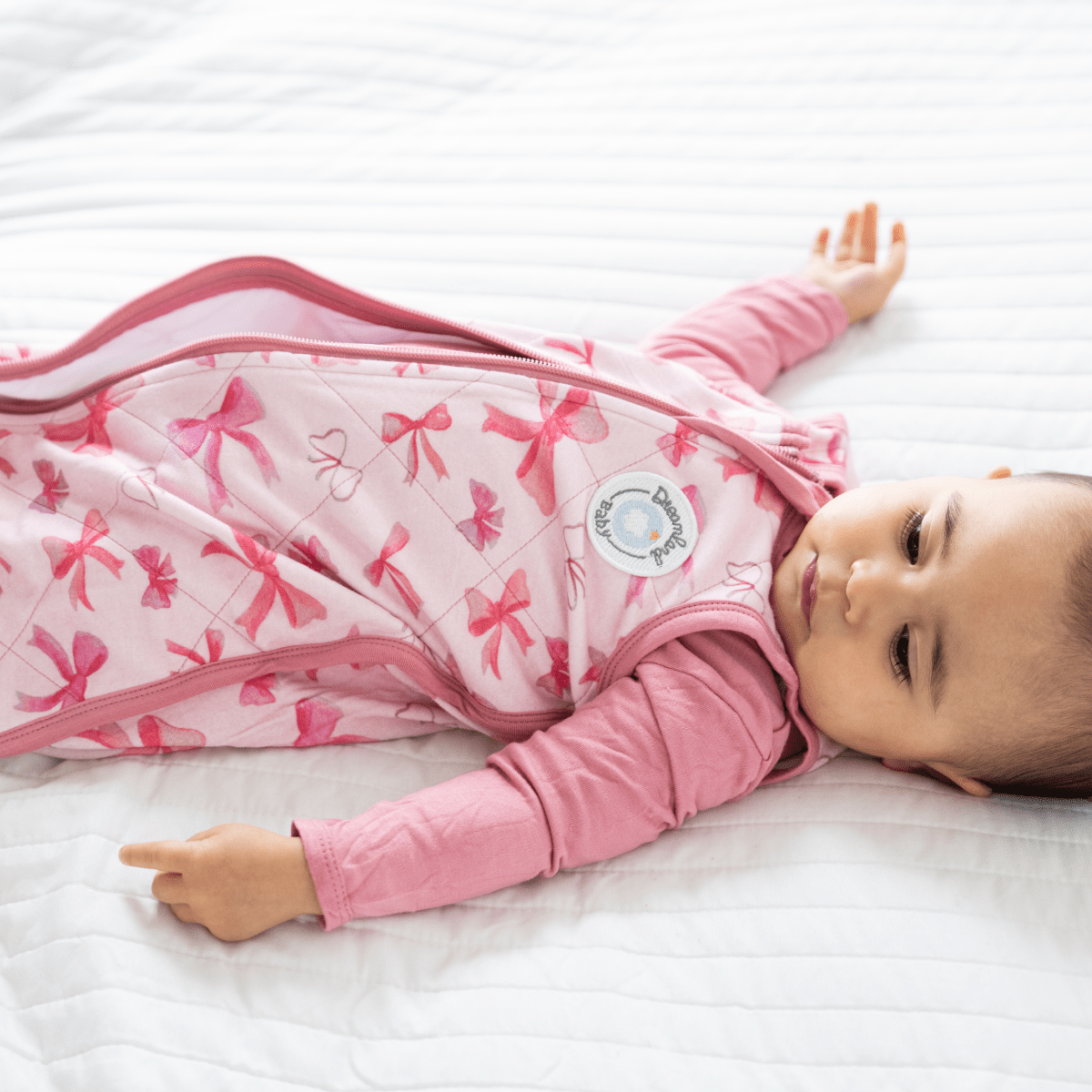 Bamboo Classic Sleep Sack (Non-weighted) - Pink Bows