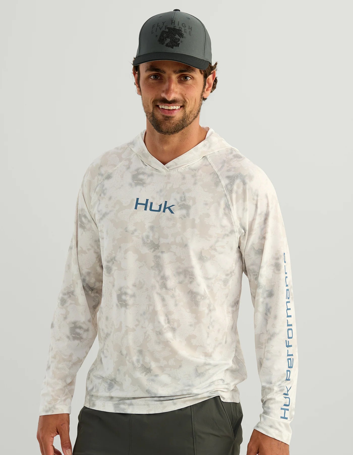 Airweight KC Printed Hoodie - Egret Tideloom Camo