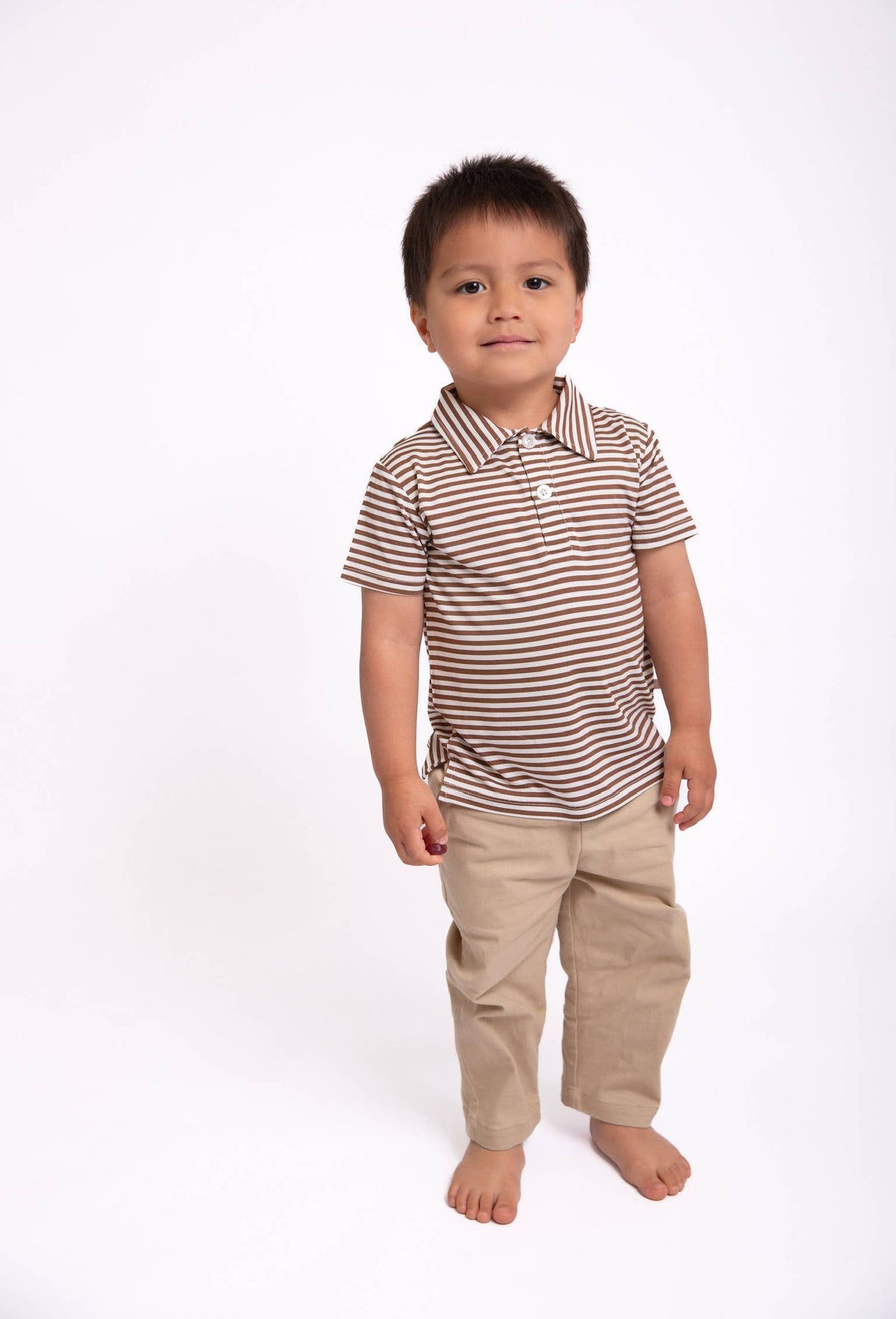 SS Polo Shirt-Chocolate Stripes