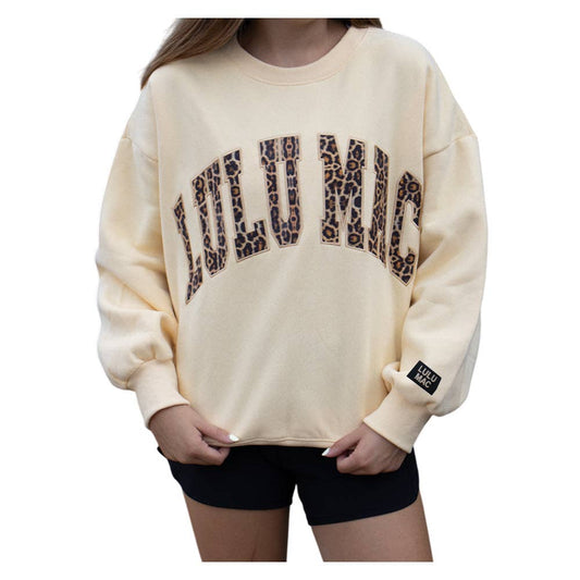 Butter/Leopard LM Sweatshirt