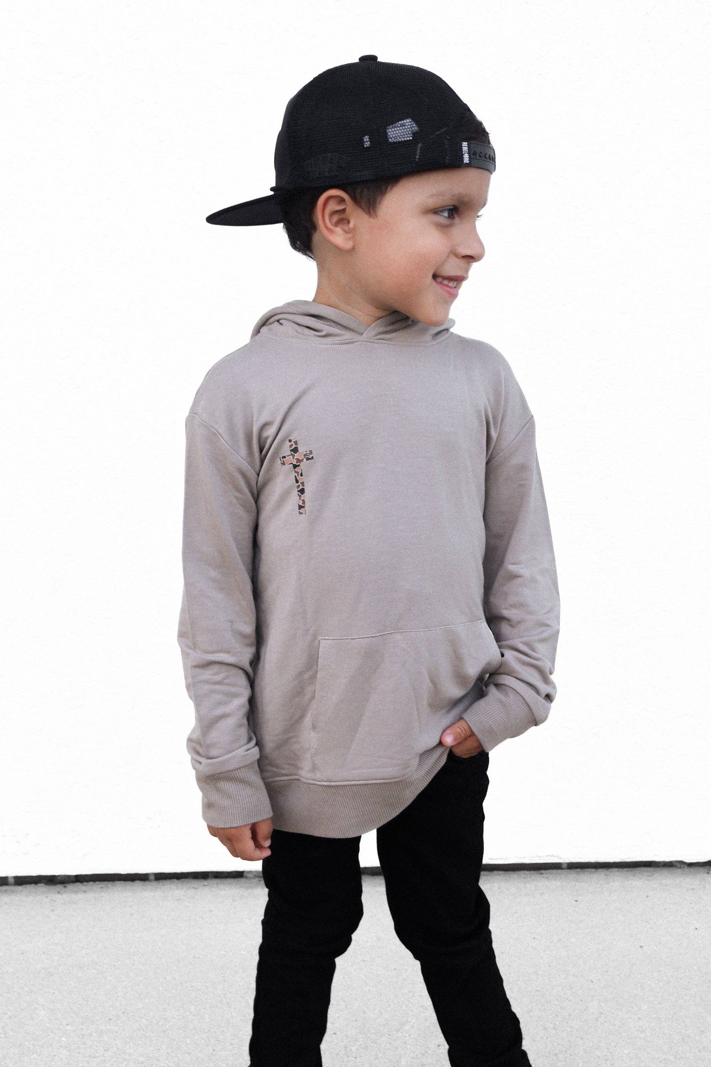 In the Lord's Army Tan Kids Hoodie