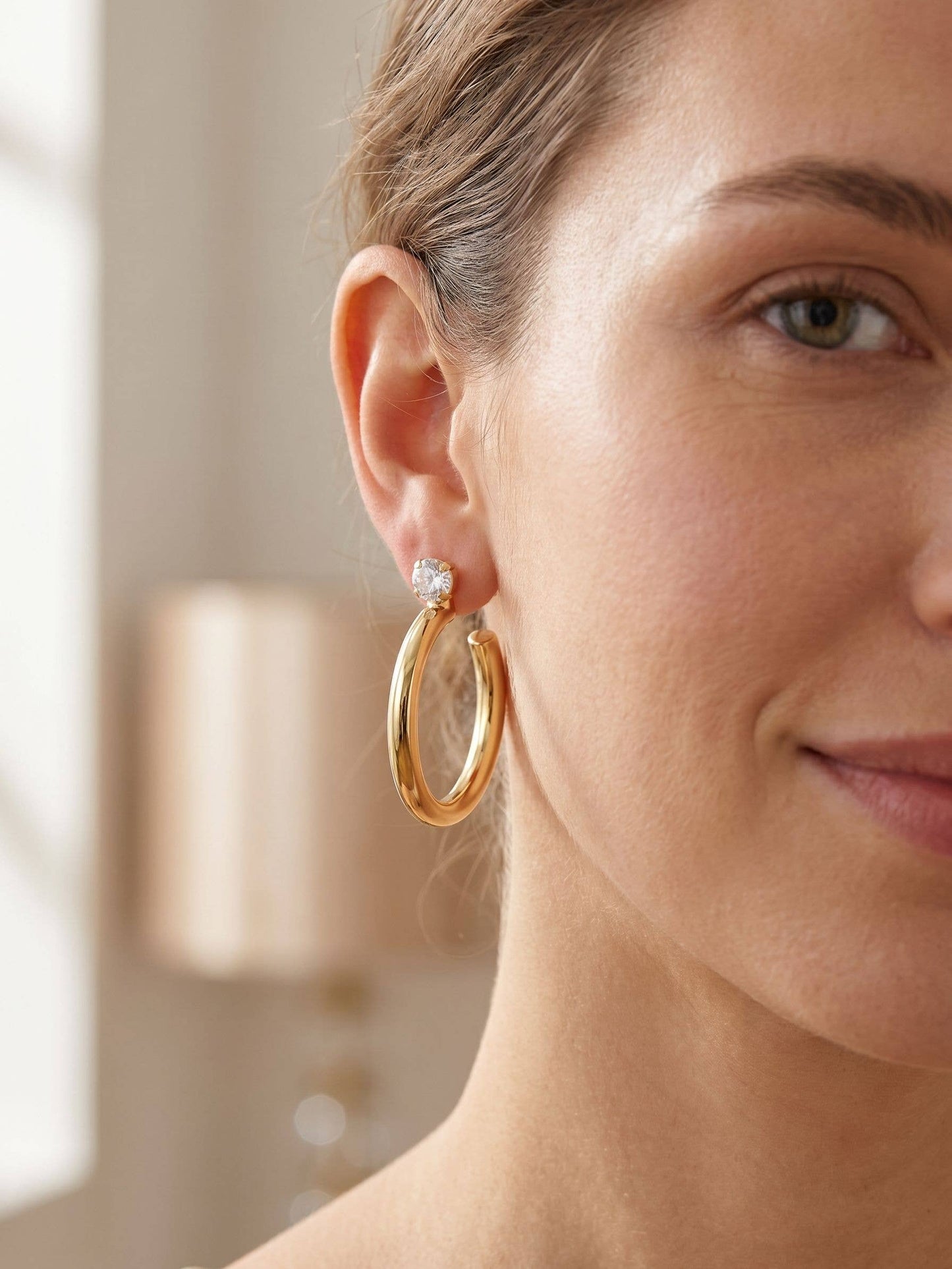 Keeley Studded Hoop Earrings
