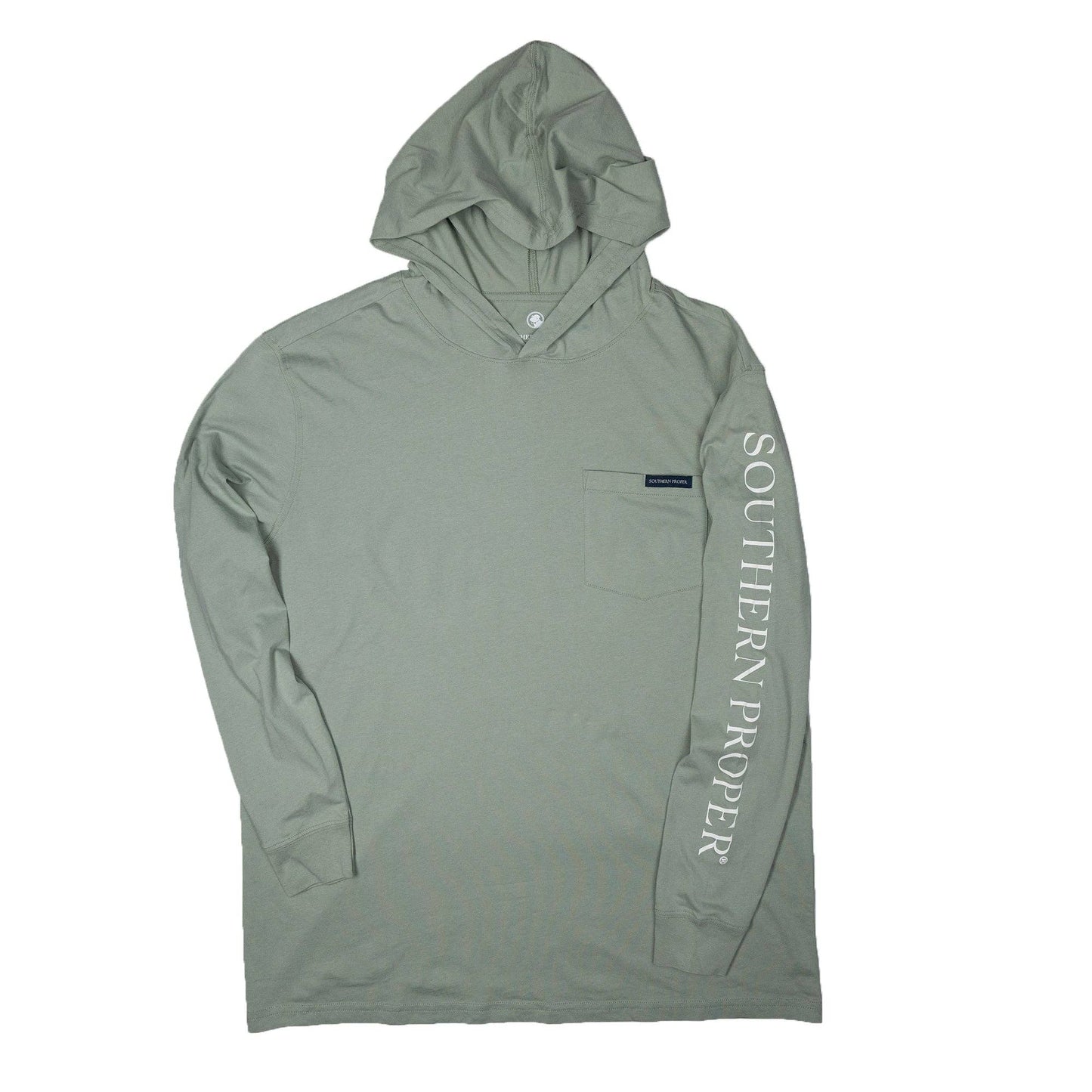 Hoodie Tee: Marine Sage