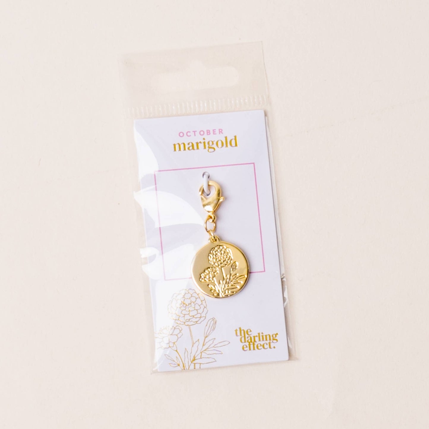 Jewelry Birth Flower Charm Gold-October