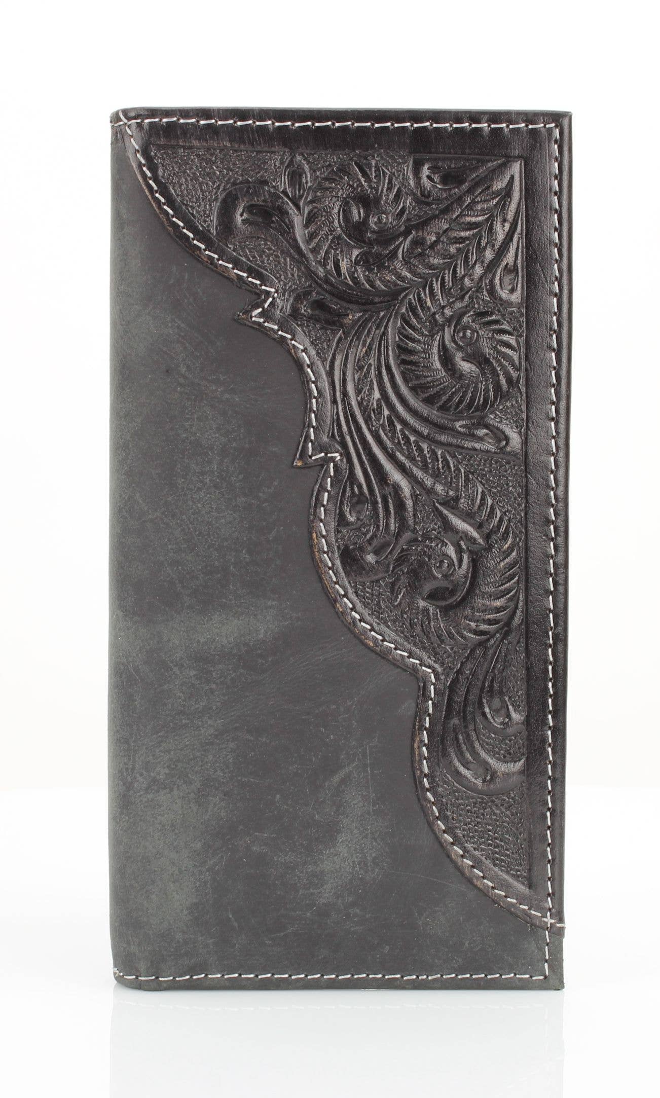 Tooled Leather Accent Rodeo Wallet