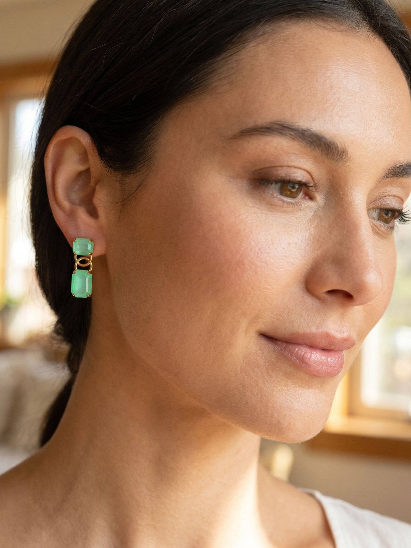 Studio Emerald-Cut Dangle Earrings