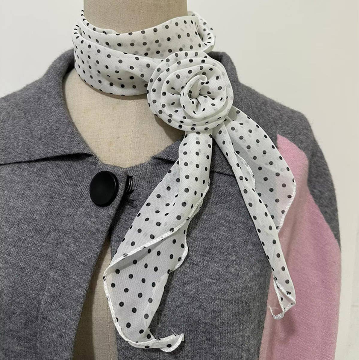 Floral Print Slim Scarf