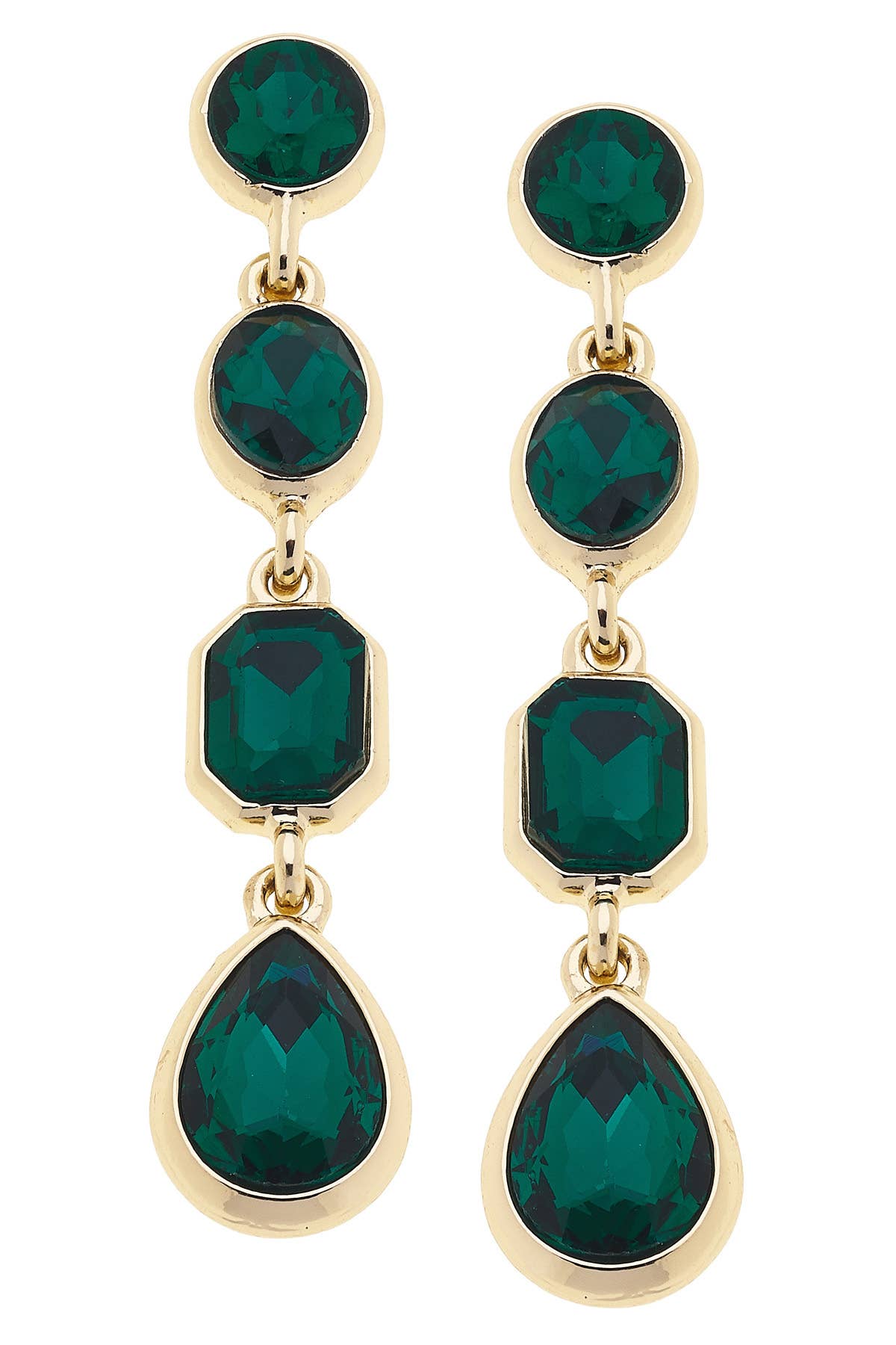 Daphne Rhinestone Linked Earrings