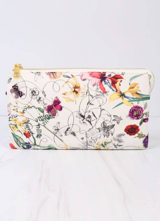 Liz Crossbody Bag WHITE FLORAL