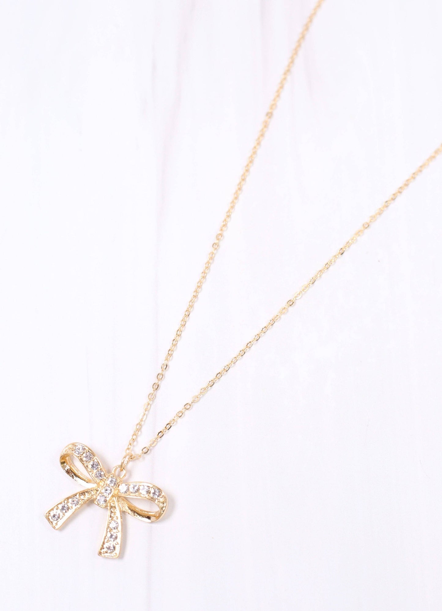 CZ Bow Necklace