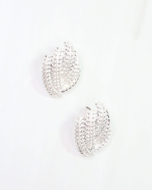 Sobrino Metal Earring Worn Silver