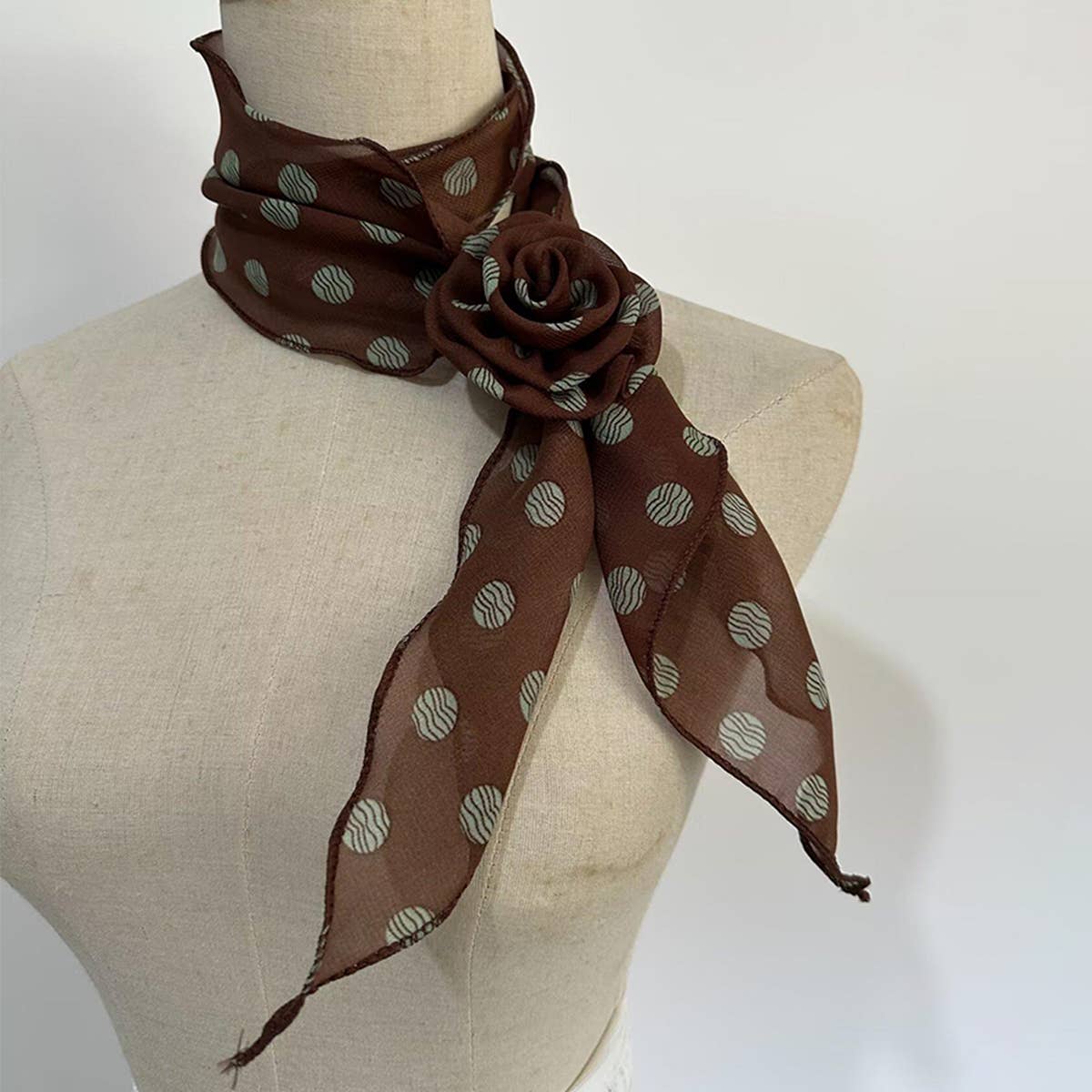 Floral Print Slim Scarf