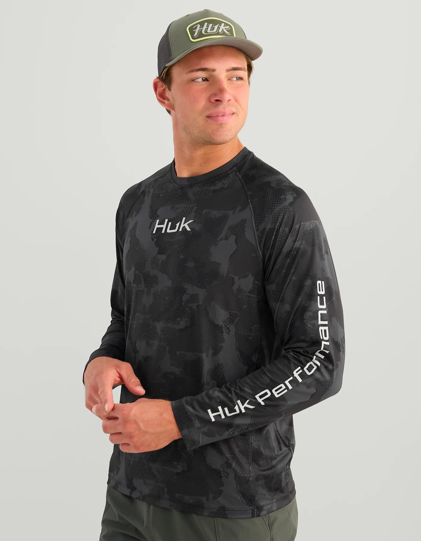 Airweight KC Printed Crew - Black Tideloom Camo