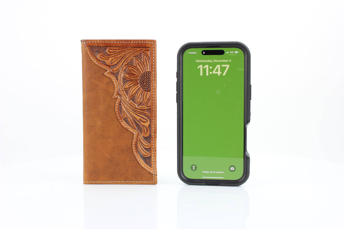 Tooled Leather Accent Rodeo Wallet