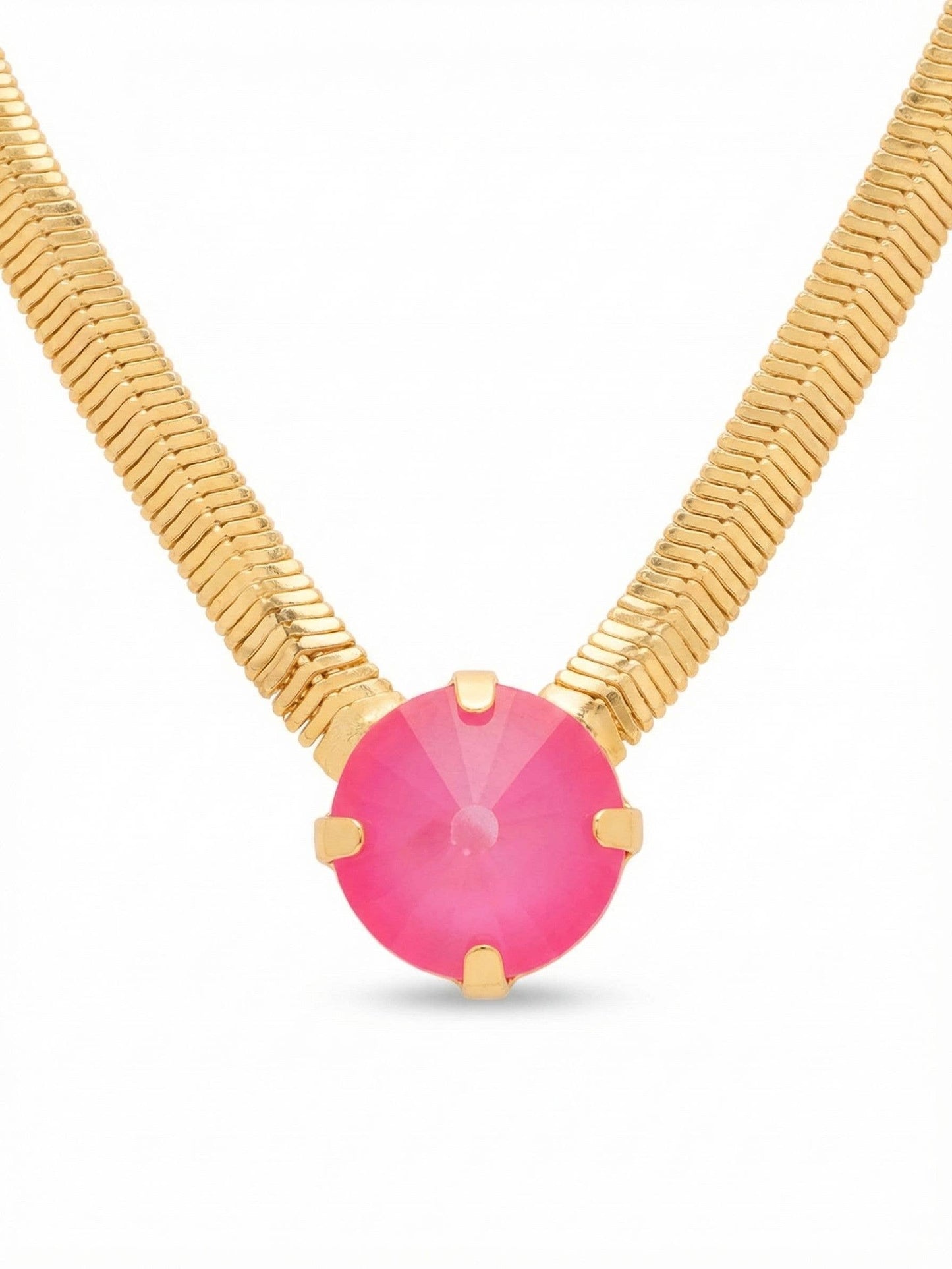 Rowan Pendant Necklace - Electric Pink