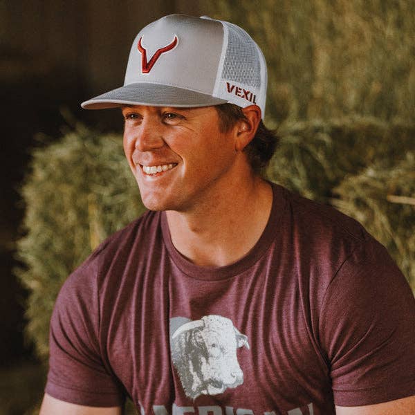 Vexil Brand - Maroon Icon - Gray/White Mesh