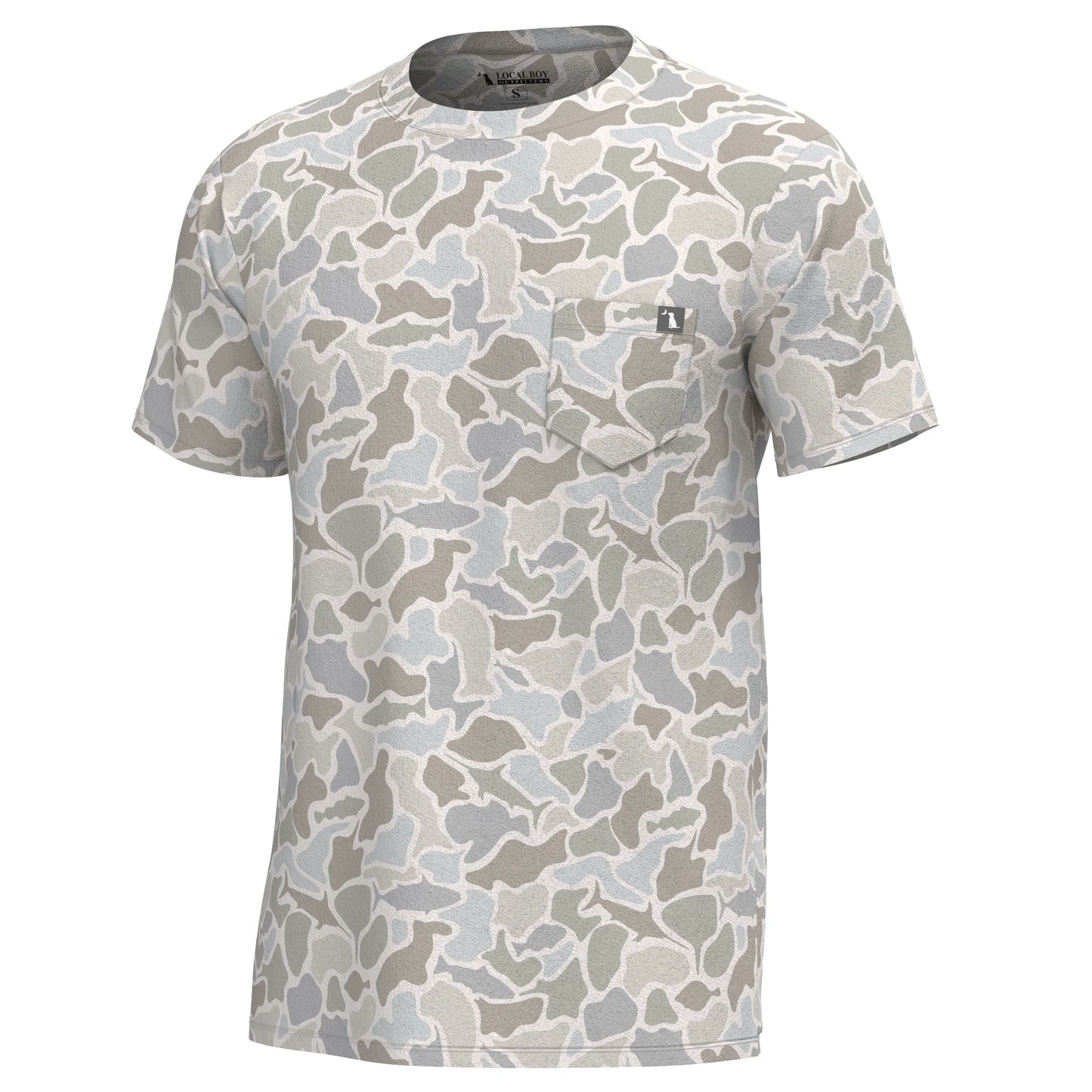 Heather Blend Crew Tee - Saltwater Camo