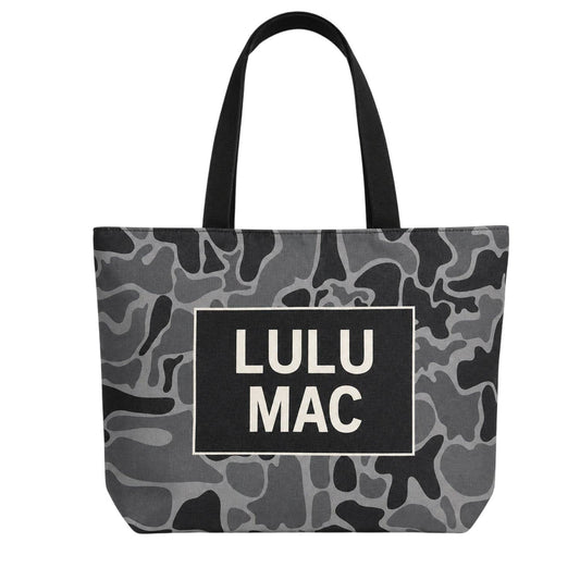 Lulu Mac Canvas Tote - Black Camo