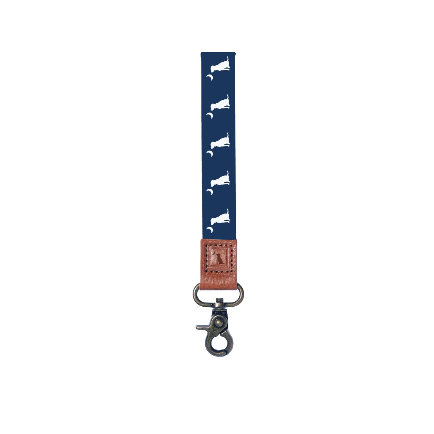 Wrist Lanyard - Navy Dog & Moon