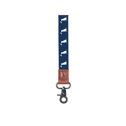 Wrist Lanyard - Navy Dog & Moon