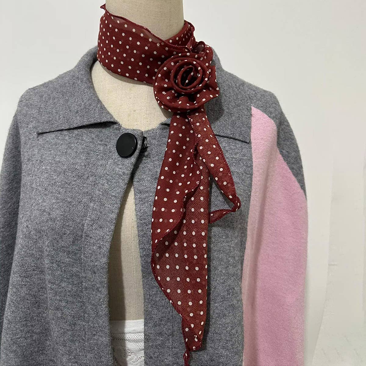 Floral Print Slim Scarf