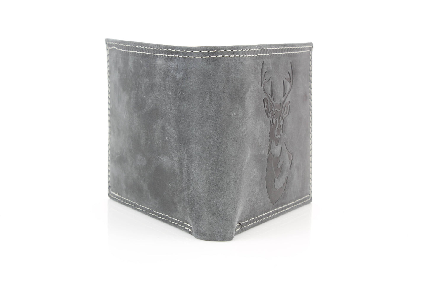Bi-Fold Wallet with Deer Antler Emboss