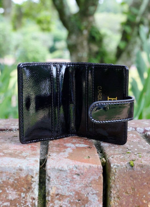 Tate Card Holder Wallet BLACK PATENT LQ