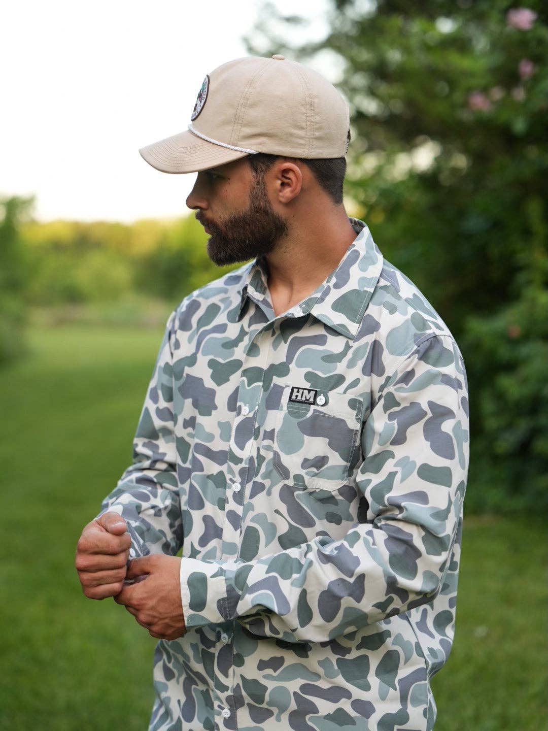 Button Up Green Performance Longsleeve