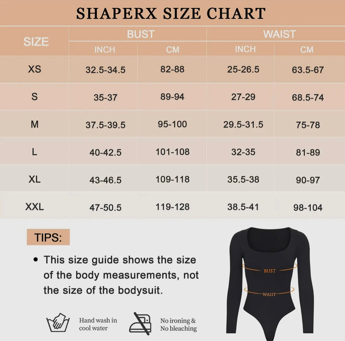 Shaperx Long Sleeve Bodysuit