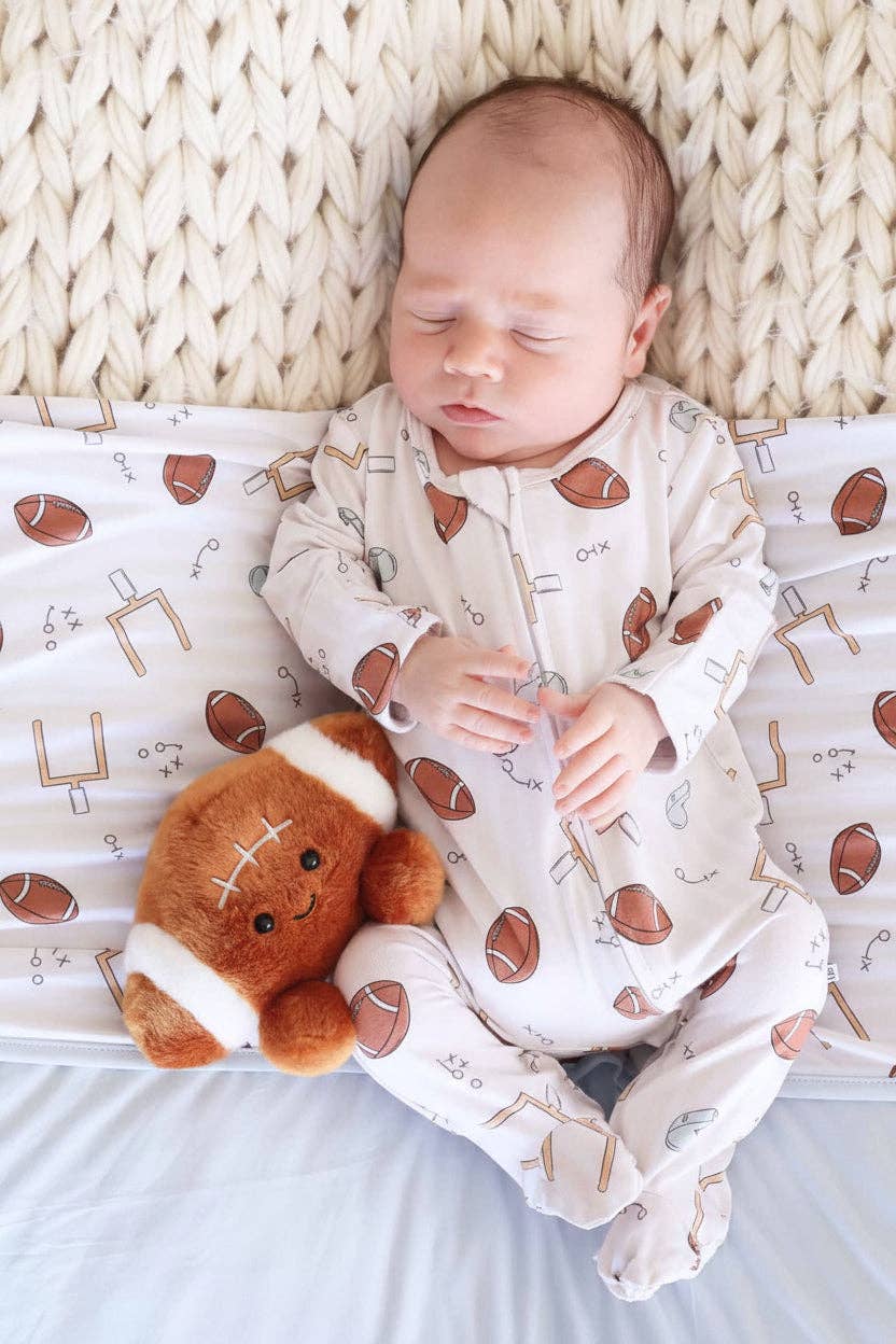 Tiny Touchdowns Zipper Footie | Neutral