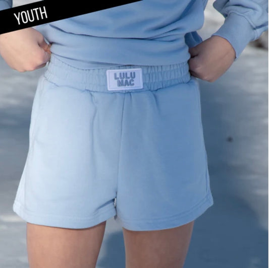 Youth Terry Shorts - Light Blue
