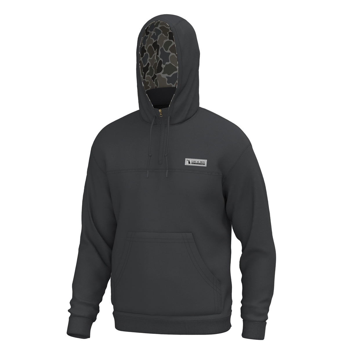 Quarter Zip Hoodie - Charcoal
