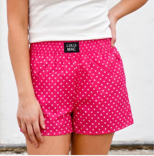 Hot Pink MINI POLKA DOT BOXER