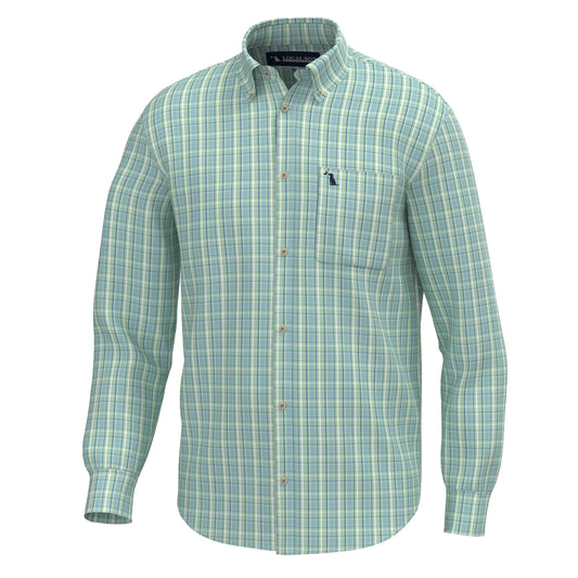 Buffkin Dress Shirt - Teal/Lime/Sailor Blue