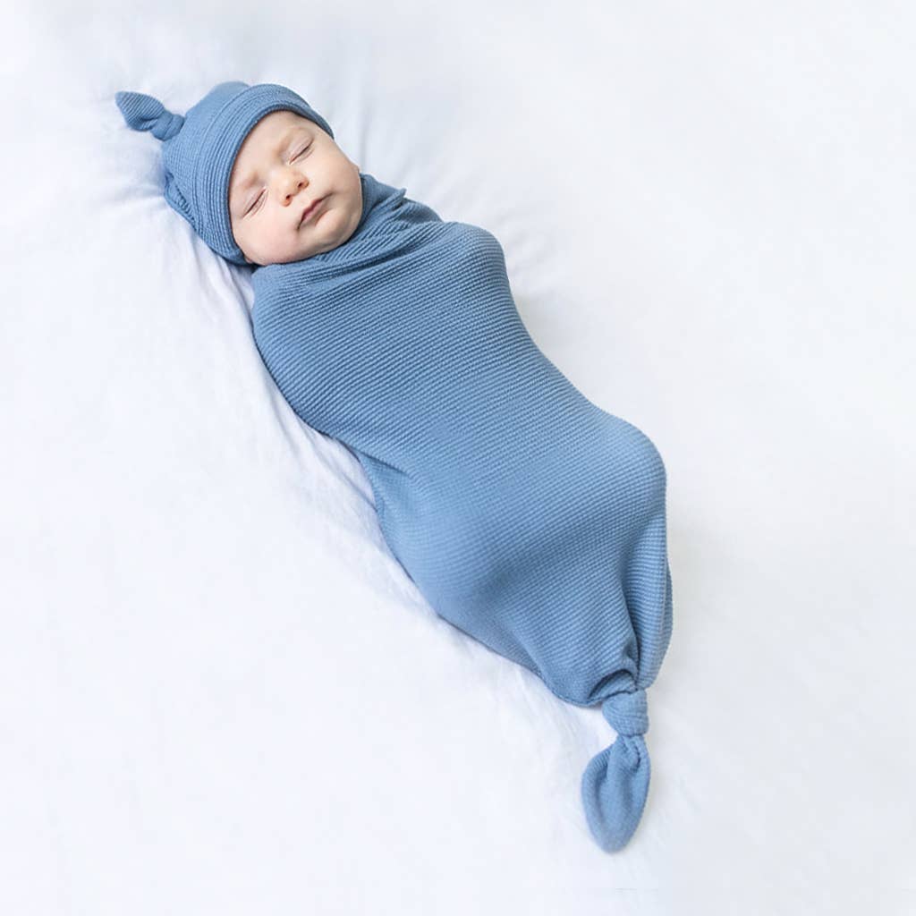 Cozy Cocoon - Organic Waffle Weave/Pacific