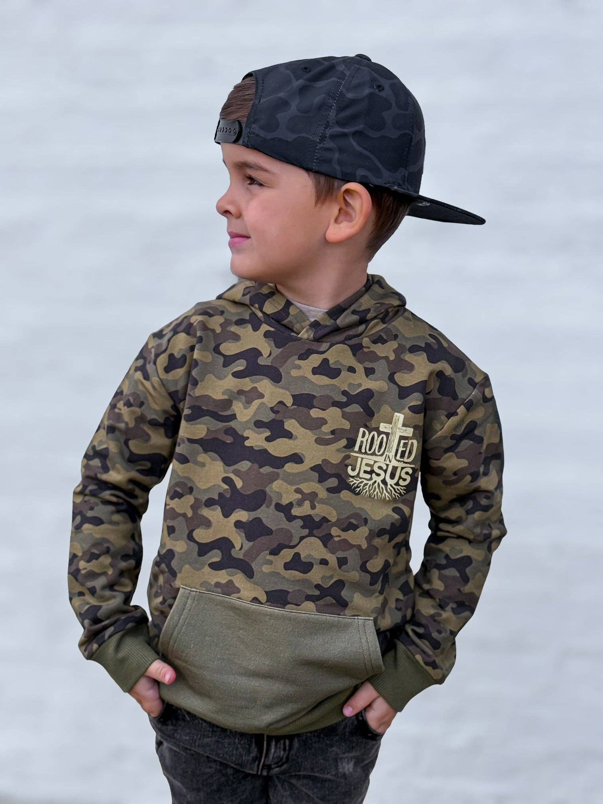 Rooted In Jesus Kids Hoodie