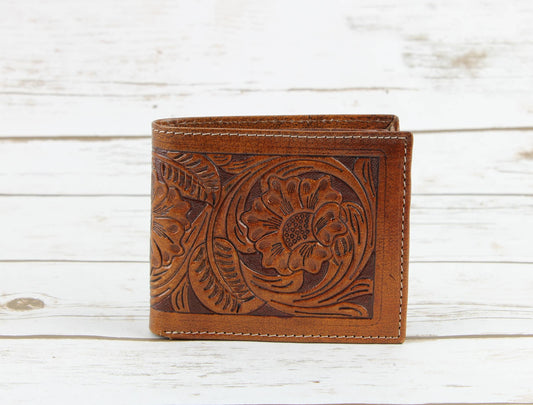 Tooled Leather Wallet