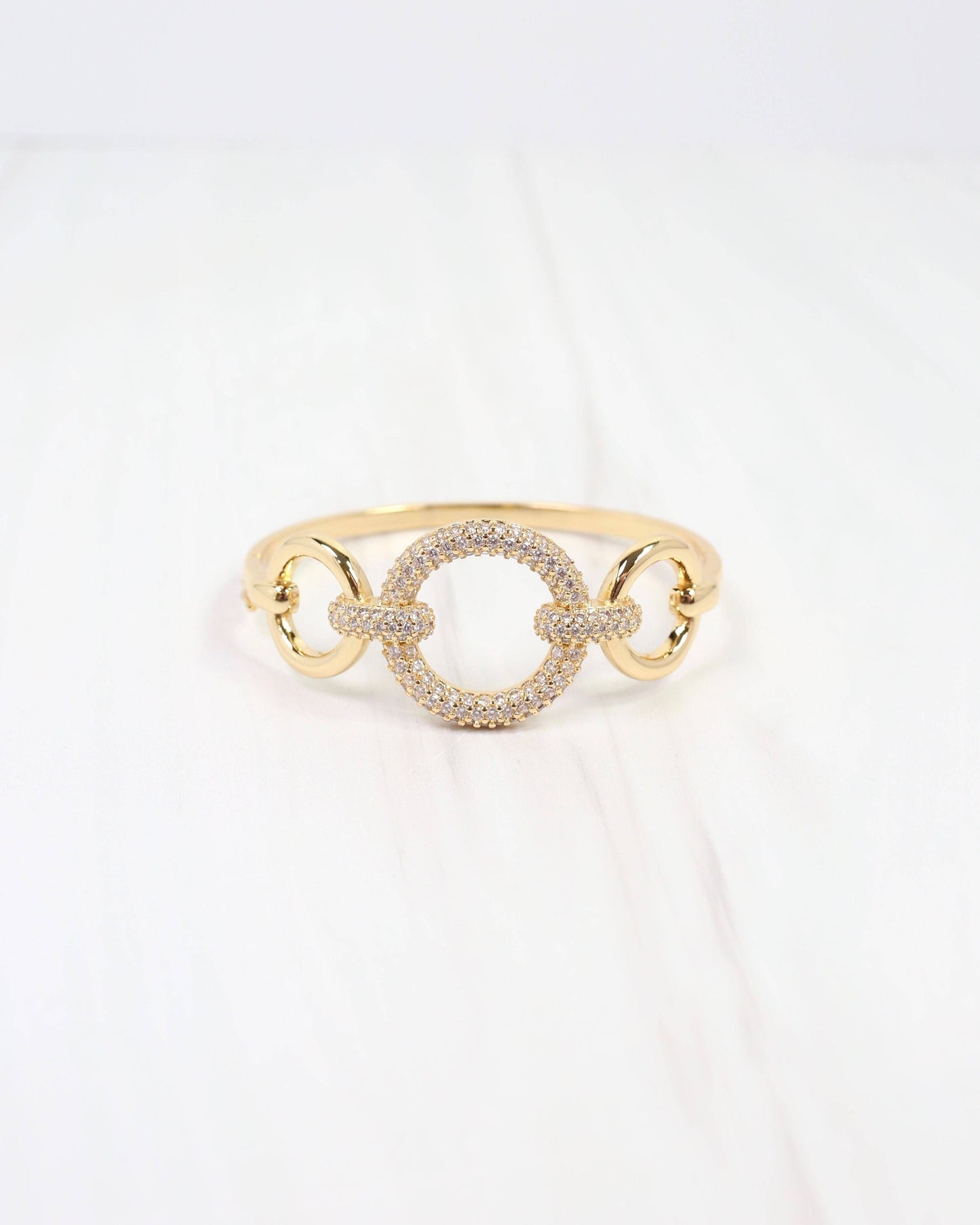 Harlem CZ Pave Clasp Bracelet WR Gold