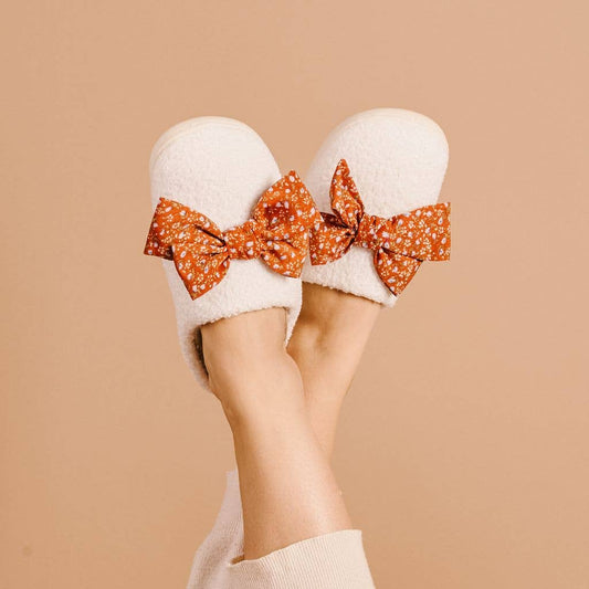 Fuzzy Slippers-Betty Bow Fall Flora