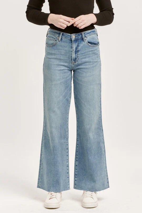 Fiona Wide Leg Jeans - Arctic Denim