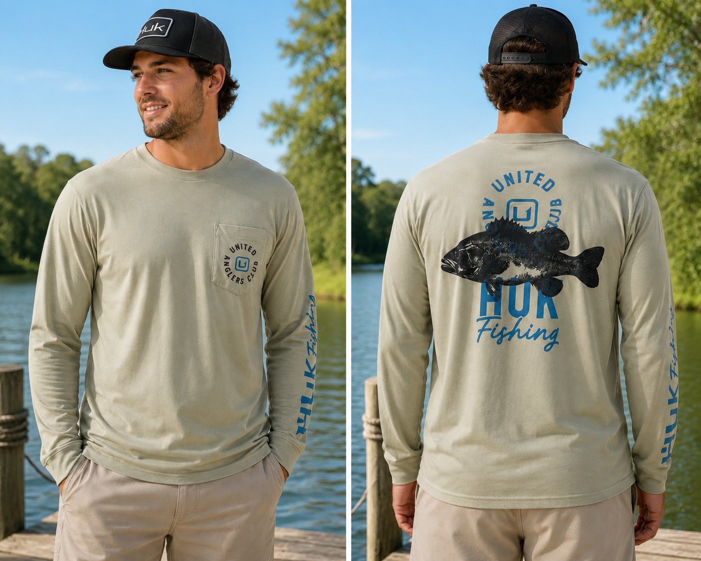United Anglers LS Pocket Tee - Spanish Moss