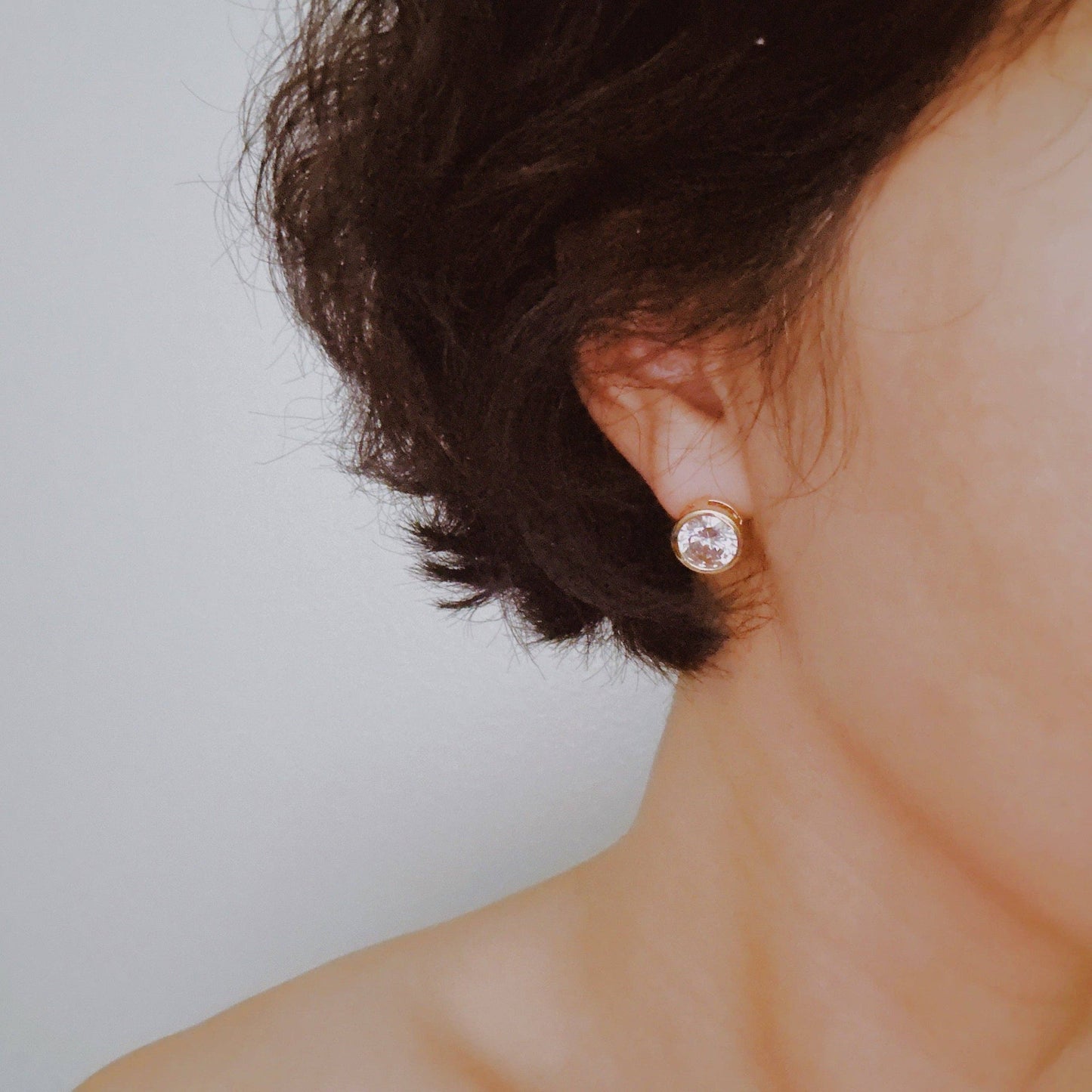 Bold And Brilliant Bezel Stud Earrings